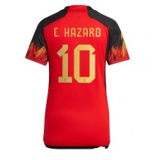Belgia Eden Hazard #10 Hjemmedrakt Kvinner VM 2022 Kortermet
